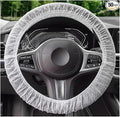 50PCS Disposable Car Steering Wheel Cover, Non-Woven Auto Steering Wheel Protector with Elastic Trim, Universal Flexible Wheel Cover for Most Vehicles, Car Accessories