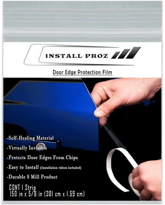 Install Proz Self-Healing Clear Paint Protection Bundle-Hood Strip, Door Edge, Door Cup, and Door Sill Protectors