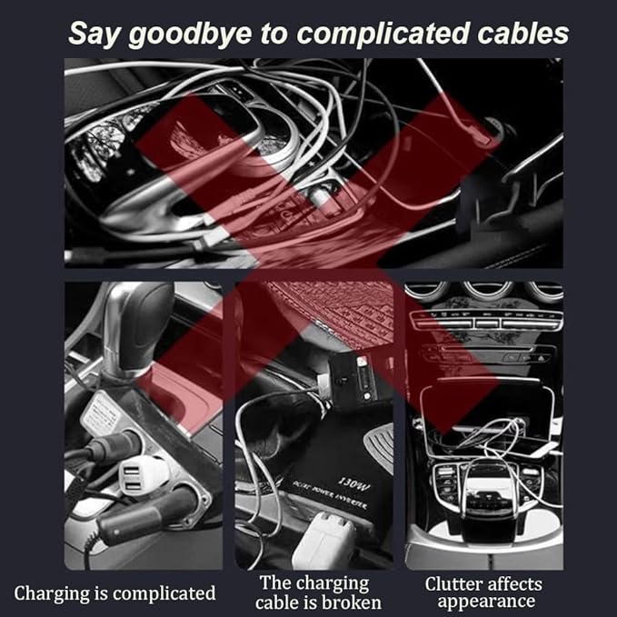Car Charger for BMW 3 Series Cabrio E30 E36 E46 E93, Durable Non Slip Wired Adapter Charger for Car, Wired Adapter Car Charging Pad, Charging Cradle Mount, Interior Accessories,1m Cable USB