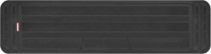 Motor Trend Heavy Duty Rear Back Seat Floor Mats 2nd or 3rd Row Floor Mat for Car, SUV & Van - All Weather SUV Black Runner Rubber Mat - Floor Runner Back Row Floor Mat Interior Accessories 57x15