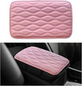 Car Center Console Pad, Waterproof Leather Armrest Seat Box Cover Protector, Non-Slip Middle Console Cushion Pad Interior Decor Fits Most Vehicles, Car Accessories (Pink)