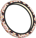 Flamingoes Turkey Car Steering Wheel Cover, 15 Inch Steering Wheel Cover Stylish Decor for Most Cars