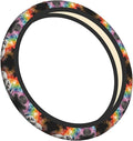 Elephant Rainbow Neoprene Steering Wheel Covers Women Men Car Accessories, Universal 15 Inch Fit Auto, Suvs, Truck
