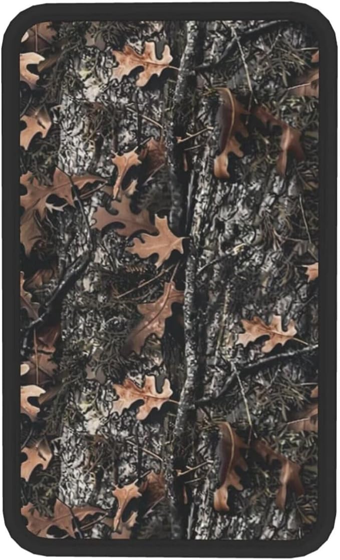 Camouflage Car Center Console Armrest Cover Seat Box Lid Covers Protective Pad Cushion Brown and Gray Army Camo Arm Rest Lid Pads SUV Sedans Vans Truck Accessories