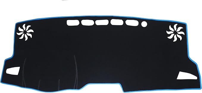 for Toyota Corolla Accessories 2019-2022 2023 2024 2025 2026 Dash Cover Dashboard Cover Mat Center Console Carpet Non-Slip Protector Sunshield Pad Custom Fit for Corolla 2020 2021, Blue Trim