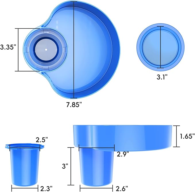 2PCS Car Seat Snack Tray for Kids: Kids Car Tray with Cup Holder, Toddlers Road Trip Essential, Travel Snacks Food Plate Cup Holder (Blue&Pink)