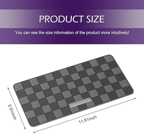 1 PC Car Dashboard Non-slip Mat, High Temperature Resistant Mesh Dash Mat, Multifunctional Center Console Storage Mat, Universal Dashboard Accessories, for Most Cars, Trucks, SUVs (Gray)