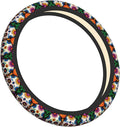 Neoprene Steering Wheel Cover Colorful-Skull Car Steering Wheel Cover Universal Fit for Most Cars