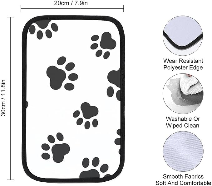 Animal Paw Print Car Center Console Cushion Pad,Waterproof Armrest Seat Box Cover Protector,Comfortable Car Decor Accessories Fit for Most Cars, Vehicles, SUVs