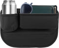 HARFINGTON Car Seat Gap Filler Organizer 11.8 x 8.3 x 2.2 Inch PU Universal Car Organizer Storage Box Between Seat and Console (Left) with Cup Holders for Phone Sunglasses Keys, Black