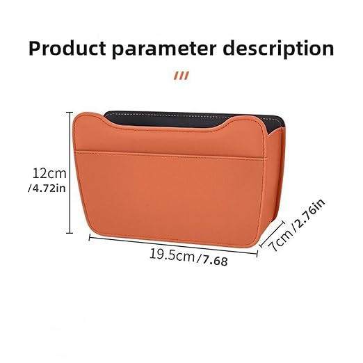 Car Leather Trash Can for Seat Back, Hanging Garbage Bin, Waterproof Foldable Stroage Organizer for Car, Multipurpose Interior Accessories for SUV Truck RV Camping (White Chair Back Clip)