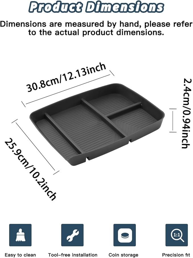Ruiya 2026 Palisade Lower Console Organizer for Hyundai Palisade 2026 Accessories ABS Material Under Console Organizer Compatible with 2026 Hyundai Palisade Calligraphy/Limited/XRT Pro/SEL