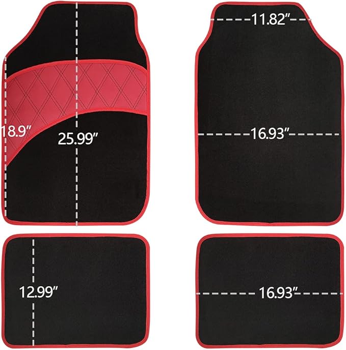 COLINOO 4 Pcs Car Floor Mats All Weather Universal Fit Car Mats Full Set for Car SUV Van & Truck