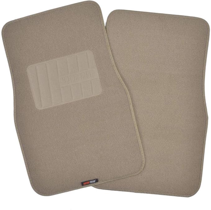 Motor Trend FatRug Premium Carpet Car Floor Mats - Thick Robust Auto Gear, Universal Fit for Your Car Truck or SUV, Beige