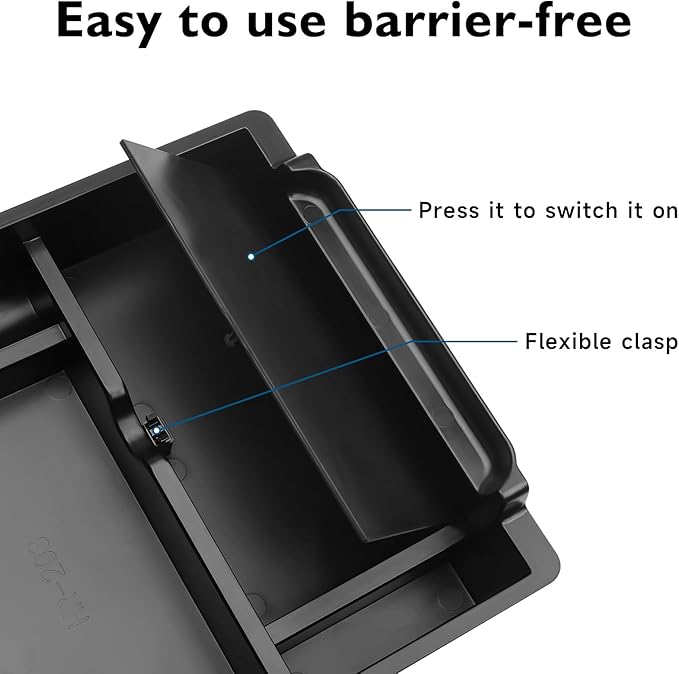 BlBLOZ Wireless Charging Anti-Slip Mat and Center Console Organizer(with Secret Compartment) for Toyota Grand Highlander 2024 2025 2026 Accessories Silicone Anti-Slip Wireless Charger Cover Pad 2PCS