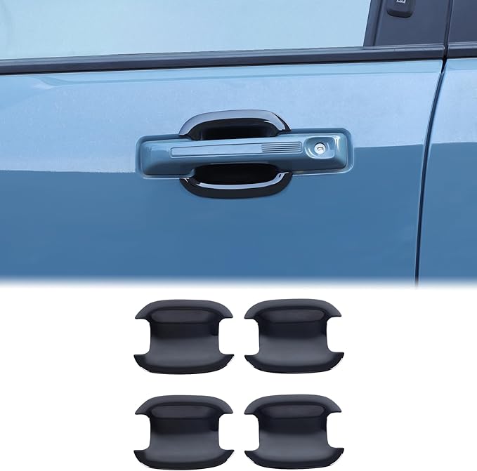Aunginsy Exterior Door Handle Bowl Trim Cover Compatible with Ford Maverick 2022-2025 Ford Bronco Sport 2021-2025 Outside Door Handle Cup Bowl Cover Scratches Protector Decorative Sticker Accessories