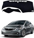 Dashboard Mat Cover for Honda Civic 2012-2015 Nonslip Center Console Sunshield Glare UV Rays Protector Accessories