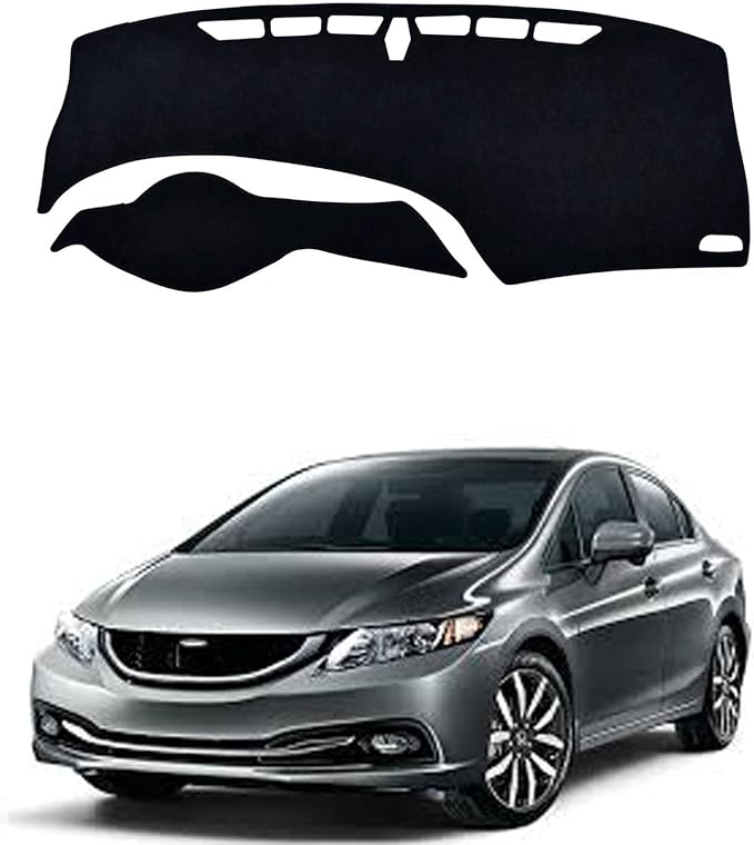 Dashboard Mat Cover for Honda Civic 2012-2015 Nonslip Center Console Sunshield Glare UV Rays Protector Accessories