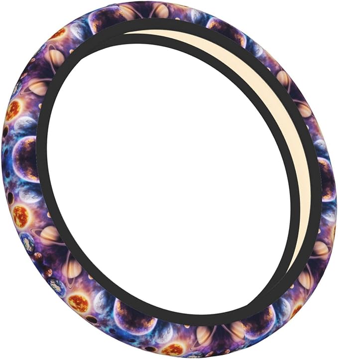 Universe Space Neoprene Steering Wheel Covers Women Men Car Accessories, Universal 15 Inch Fit Auto, Suvs, Truck