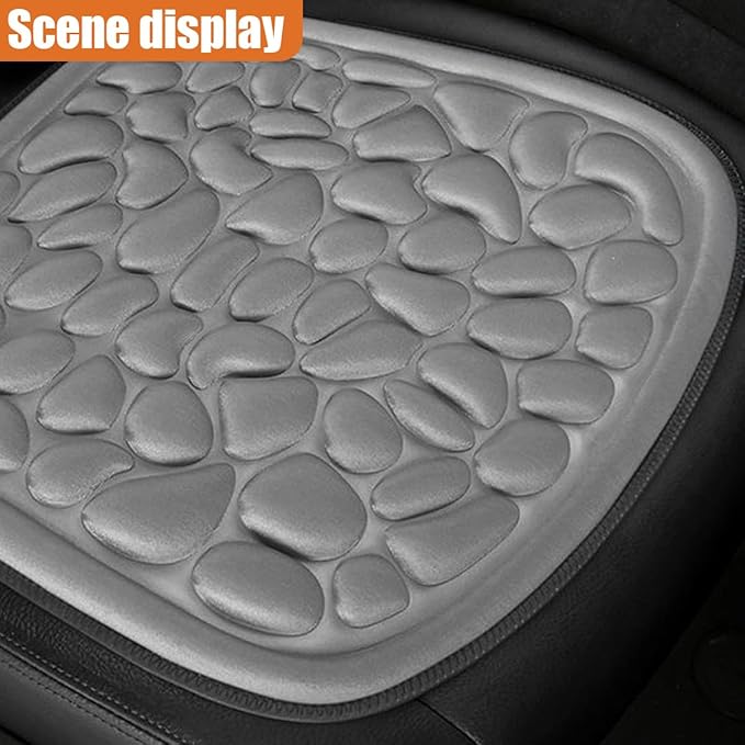 Car Seat Cover, Breathable Comfort Auto Seat Cushion Pad, All Seasons Non-Slip Car Front Driver Bottom Seat Protector, Universal Pressure Relief Accessory for Most Vehicle, Office (Grey)