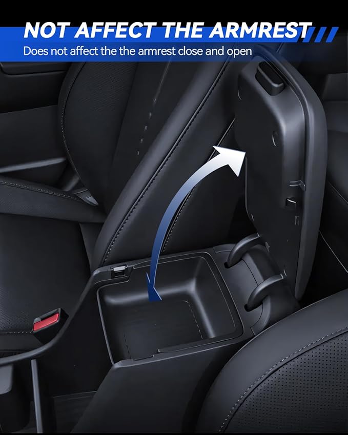 Armrest Cover for 2024 2025 Hyundai Kona SE SEL Limited N-Line Accessories Center Console Middle Lid Pad Protector for Car Elbow Rest