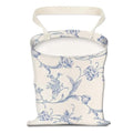 AUEKLLW Car Trash Can, Hanging Garbage Bin for Men and Women, Cute Car Organizer and Storage Bag, Canvas Vehicle Trash Can Bag Easy-to-Install Cute Blue Floral