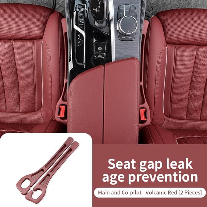 Mtverver 2PCS Car Seat Gap Filler Organizer with Phone Holder,[Upgrade Version] Car Seat Gap Organizer for Prevent Falling,Essential Car Accessories Car Side Seat Gap Filler (Claret)