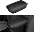 INTGET Center Console Cover for Kia K4 Accessories 2025 2026 LX/LXS/EX/GT-Line/GT-Line Turbo Car Interior Leather Armrest Arm Rest Lid Cushion Pad Protector (Carbon Fiber Texture, for 2025+ K4)