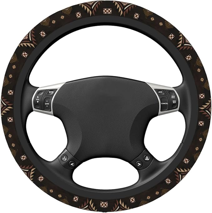 Southwest Pattern American West Steering Wheel Cover Anti-Slip,Sweat Absorption Universal 15 inch Steering Wheel Covers Cute car Accessories for Men Women