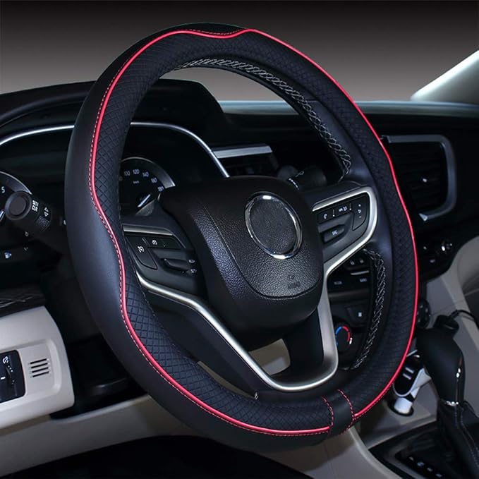 Mayco Bell 2019 New Microfiber Leather Car Extra Large Steering Wheel Cover for Big Trucks (20'',Red)