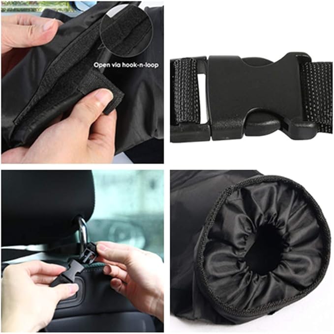 AISIBO Car Trash Can Washable Eco-Friendly Hanging Seat Back Car Garbage Bag for Travel (2 Pack)