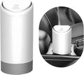 Mni Car Trash Can with Lid, Portable Silicone Auto Garbage Container for Cup Holder, Multipurpose Trash Bin for Car Home Office, Waterproof Leakproof Small Vehicle Trash Can (White)