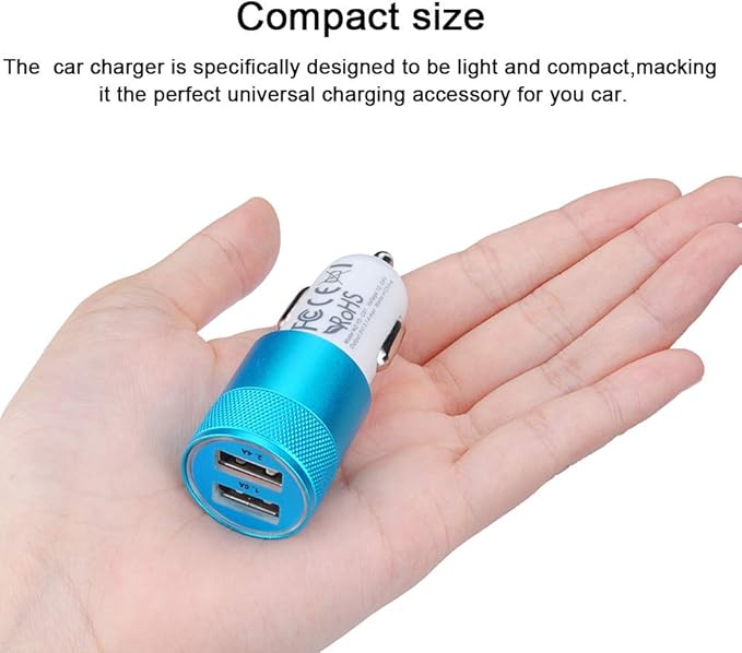 Car Charger, Sicodo 3.4A 2 Pack USB Smart Port Charger Compatible with iPhone 17 16 15 14 13 12 SE X 11 Pro, Pro Max, Plus, Samsung Galaxy S26 S25 S24 S23 S22 Plus Note 20, LG, Pixel, iPad Pro