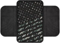 Boatee American Flag Auto Armrest Cover Car Center Console Cover Arm Rest Mat for Car Console Organizer Comfortable Center Console Cushion Pad Vehicle Interior Protection Armrest Cover Protector Black