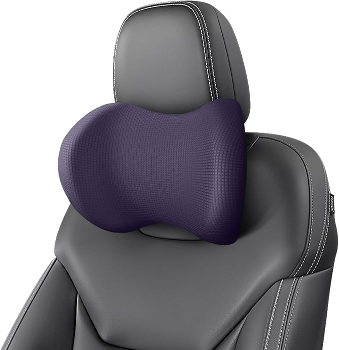 Xonhzam Car Headrest Pillow for Neck Support, Ultra Comfortable Neck Pillow for Driving, 2 Pack Car Neck Pillows with Adjustable Strap & Breathable Removable Cover, Fit Most Cars(Purple)