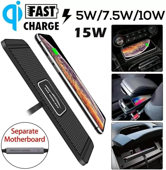 15W Non Slip Wireless Charging Mat, Wireless Charger, Wireless Car Charger Charging Pad, Fast Wireless Phone Charger or Smart Phones