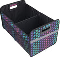 Car Trunk Organizer, Collapsible Multi-Compartment Auto Storage Box with 4 Pockets, Waterproof Oxford Fabric Car Trunk Container Accessories for Sedan SUV Truck (Colorful)