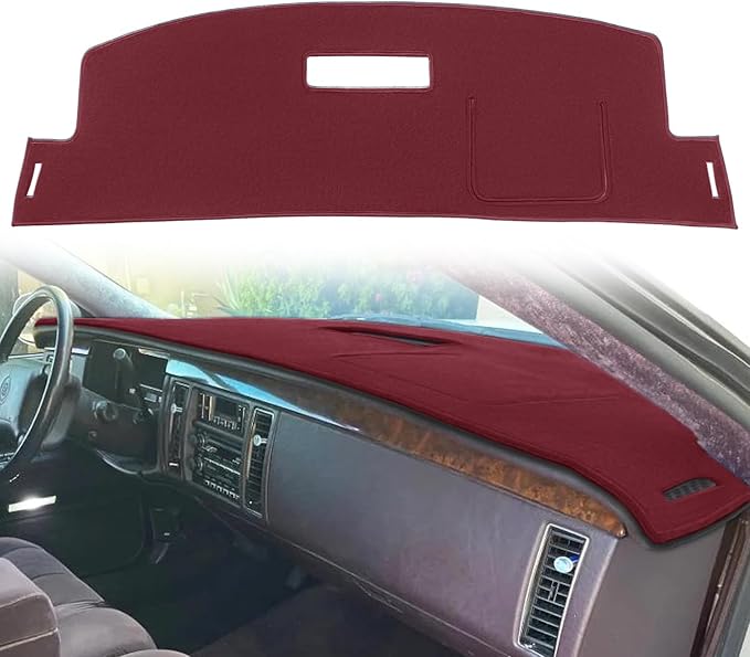 Dash Cover Mat Custom Fit for Cadillac Fleetwood Dashboard Pad Carpet Protector K305 (Maroon)