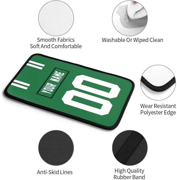 Custom Car Armrest Cover,Add Personalized Name and Number As Gifts for Loyal Football Fans,American Football Auto Center Console Pad Car handrail Box Cushion,Fit for Most Car Seat Box Cover Protector