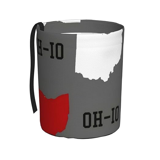 Ohio State Gray Car Trash Can Leak Proof Hanging Waterproof Garbage Can Multipurpose Trash Bin for Car SUV Front Seat Headrest Collapsible and Portable Storage Pocket