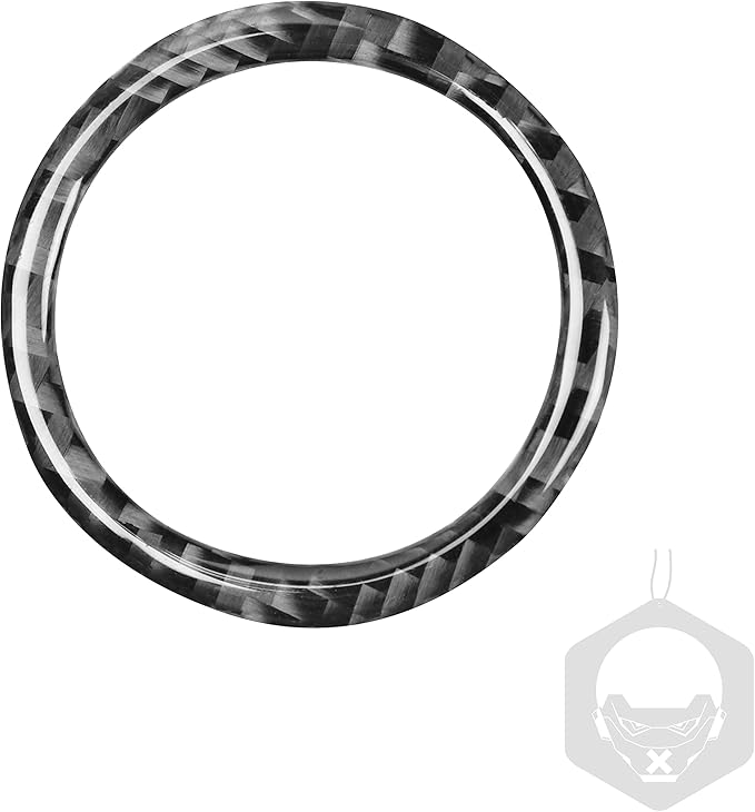 NVCNX Real Premium Carbon Fiber for Chrysler 300 Accessories 2015-2023 2016 2017 2018 2019 2020 2021 2022 S/C/Limited/Touring Car Dash Engine Start Button Ring Cover Interior Trim Sticker Decal 1PC