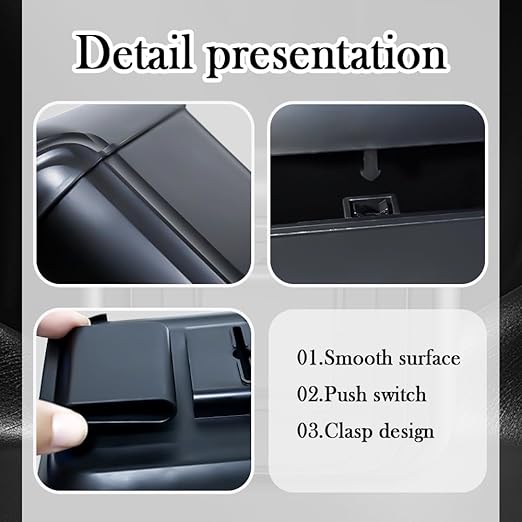 Upgraded Car Trash Can with Lid & 5 Types Mounting Clips,Push-on Car Trash Bin with Trashes Bag for Garbage Storage,Versatile Cars Garbage Can for Side Door/Chair Back