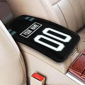 Custom Car Armrest Cover,Add Personalized Name and Number As Gifts for Loyal Football Fans,American Football Auto Center Console Pad Car handrail Box Cushion,Fit for Most Car Seat Box Cover Protector