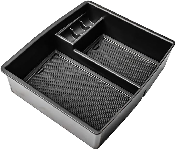 TACORBO Center Console Organizer Compatible with Compatible with 2024 2025 2026 Toyota Tacoma(4th Gen) Accessories, Armrest Insert Tray Secondary Storage Box, Black