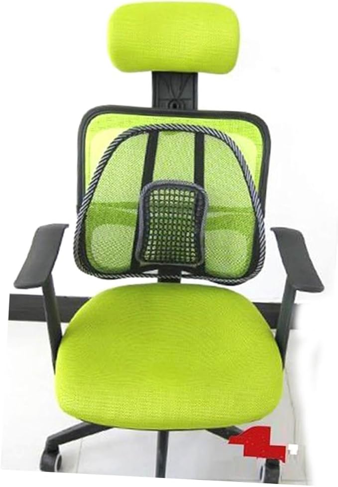 Relaxing Car Seat Lumbar Support Cushion Pad Mesh Back Massager for Office Chairs Cars and Home Use Enhanced Air Circulation for Comfort Black