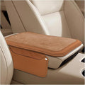 YoRise Car Center Console Cover, Leather Car Armrest Cover with 2 Storage Bags, Comfortable Non-Slip Arm Rest Seat Box Pad, Console Armrest Box Protector Cushion for Most Cars (Orange)