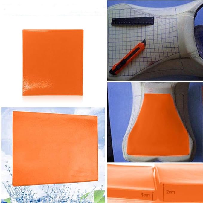 Motorcycle Seat Gel Pad Motorbike Seat Cushionn Shock Absorption Mats Reduce Fatigue Comfortable Soft Cooling Cushion DIY Office Chair Car Seat PadOrange(25 x 22 x 1cm)
