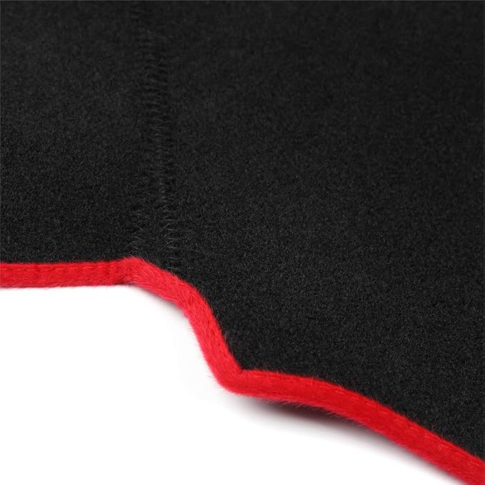 X AUTOHAUX Car Dashboard Cover Nonslip Black Red Dash Cover Mat Pad for Chevrolet Malibu 16-18