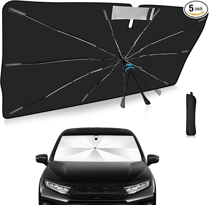 2025 Upgrade Windshield Sun Shade Umbrella Custom Fit for Honda Odyssey 2018-2025 Foldable UV Protection Car Cover, Emergency Rain Shield & Dashboard Protector - Durable Auto Accessory