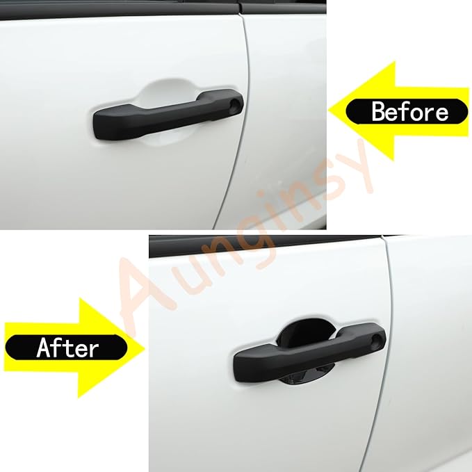 Car Exterior Door Handle Bowl Trim Cover Compatible with Toyota Tundra 2022+/Sequoia 2023+/Tacoma 2024+/4Runner 2025+, Front Rear Door Grab Pull Handle Cup Bowl Scratch Protector Sticker Accessories